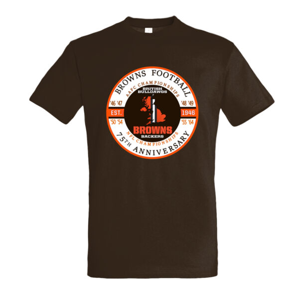 PERSONALISED - Browns Backers - 75th Anniversary T-Shirt - Name & Number - PRIVATE Thumbnail